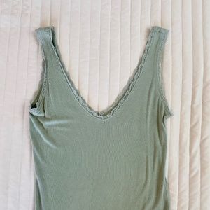 Wild Fable Light Green Ribbed Bodysuit
